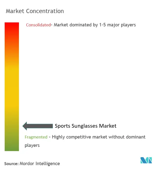 Concentração do mercado de óculos de sol esportivos