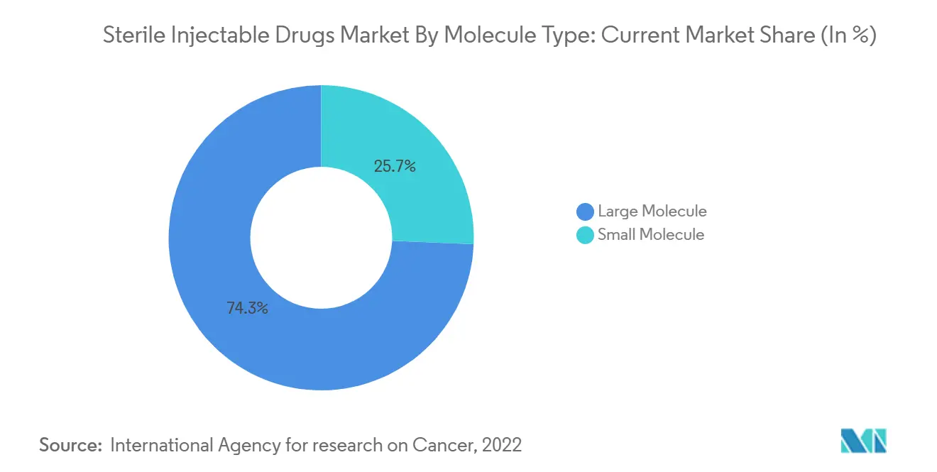 Sterile Injectable Drugs Market By Molecule Type: Current Market Share (In %)