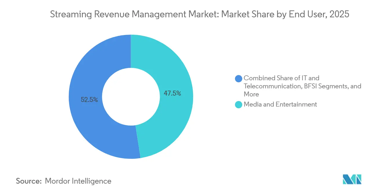 Streaming Revenue Management Market Share by End User, 2025