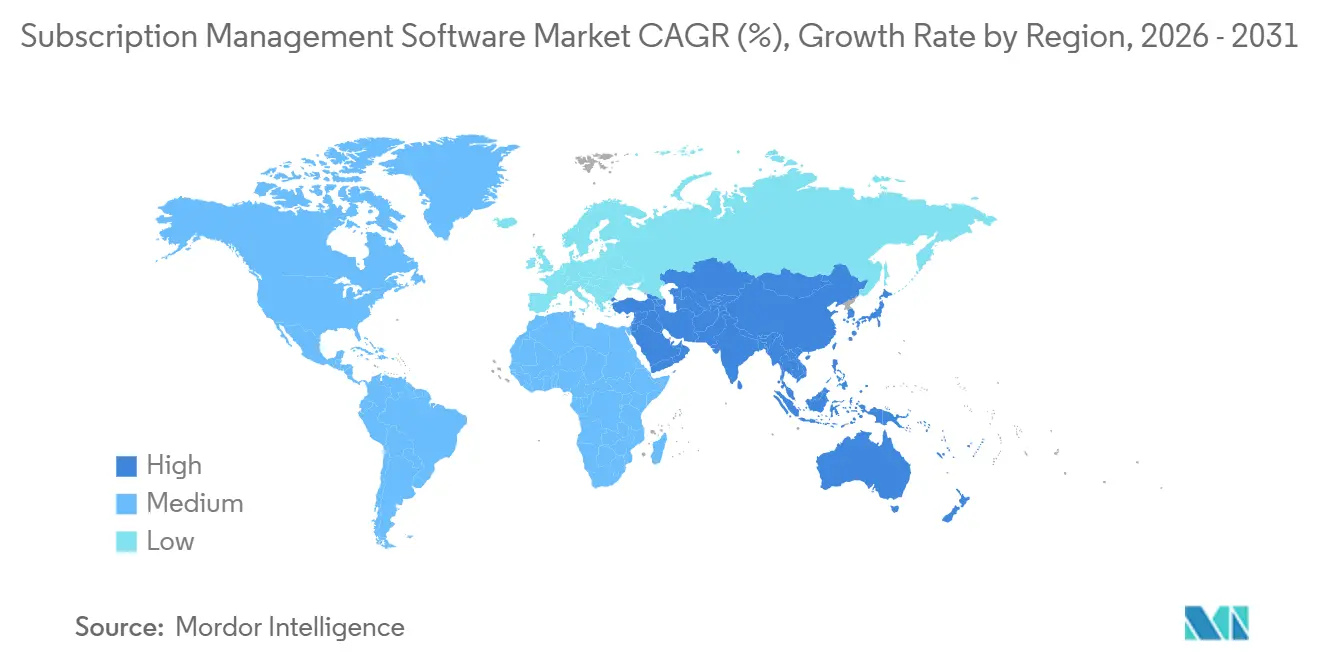 Subscription Management Software Market Growth Rate by Region