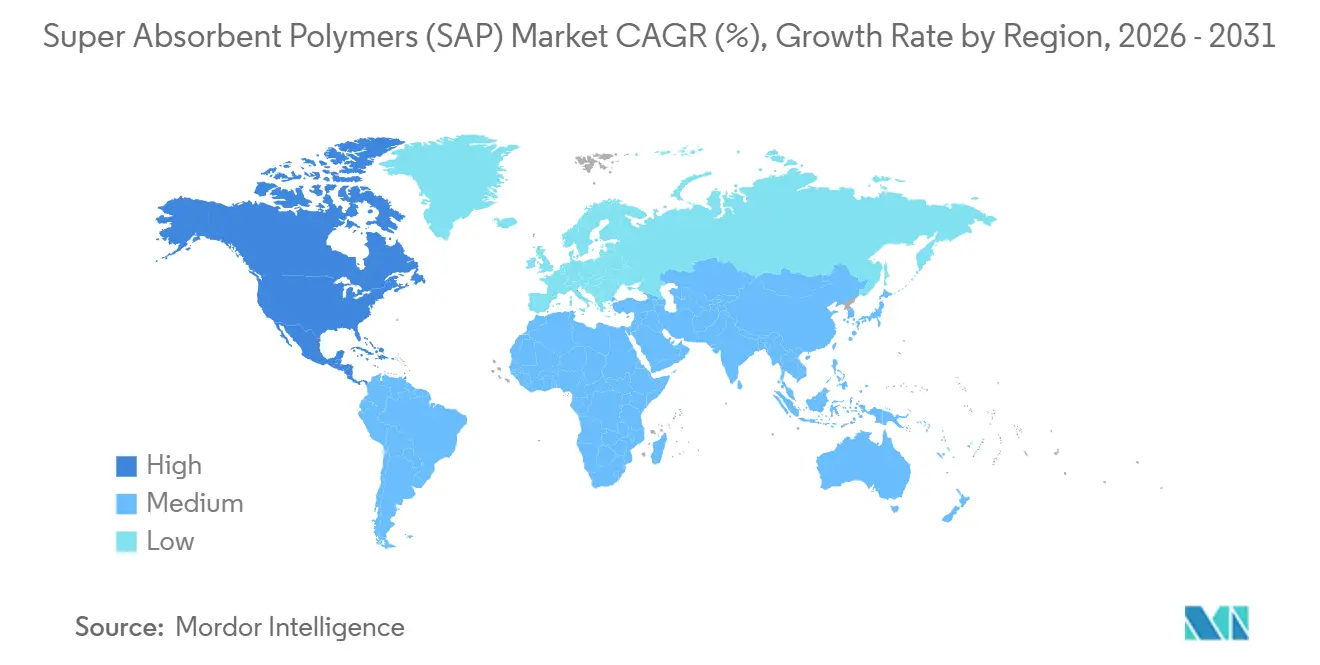 Super Absorbent Polymers (SAP) Market CAGR (%), Growth Rate by Region