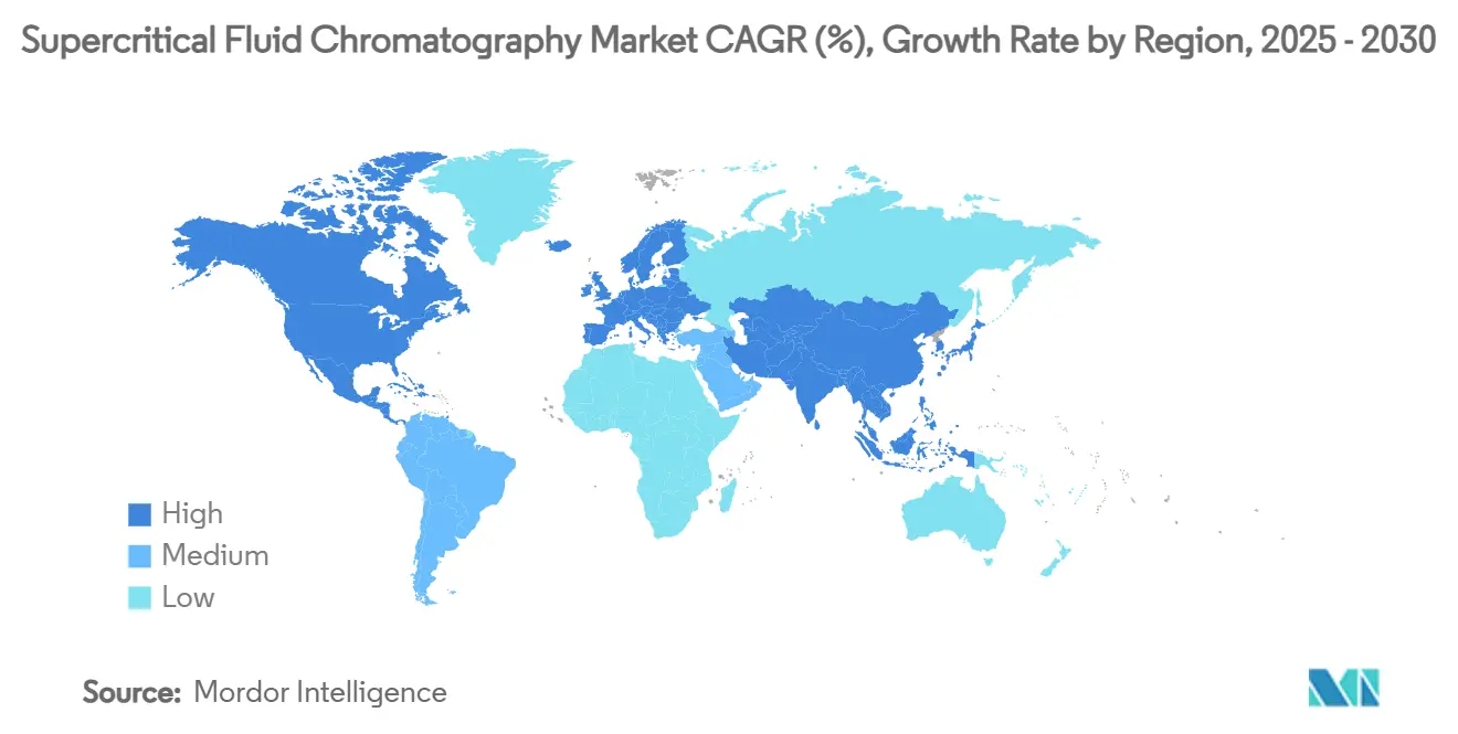 Supercritical Fluid Chromatography Market CAGR (%), Growth Rate by Region
