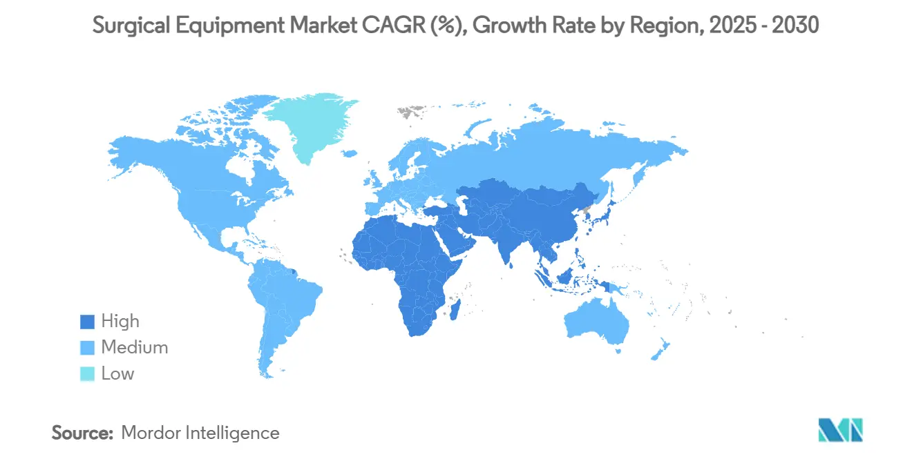 Surgical Equipment Market CAGR (%), Growth Rate by Region