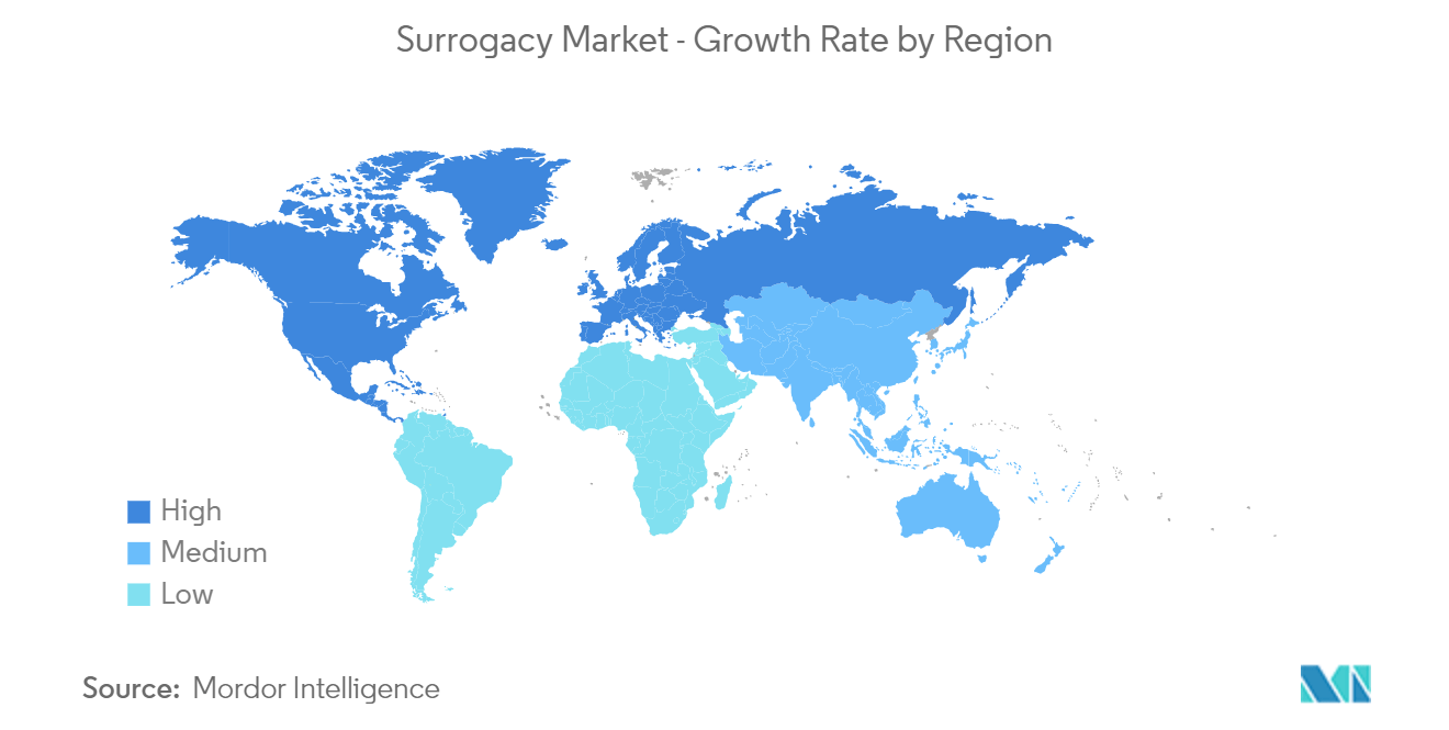 Surrogacy Market - Growth Rate by Region