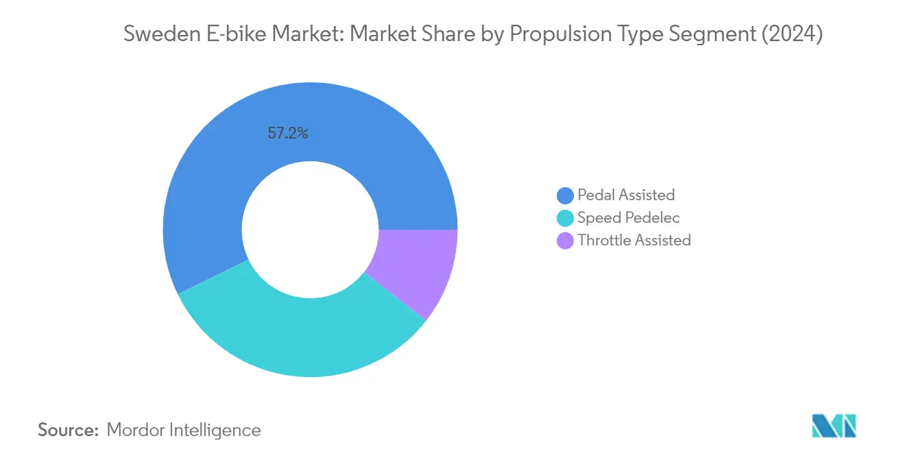 Market Analysis of Sweden E-bike Market: Chart for Propulsion Type