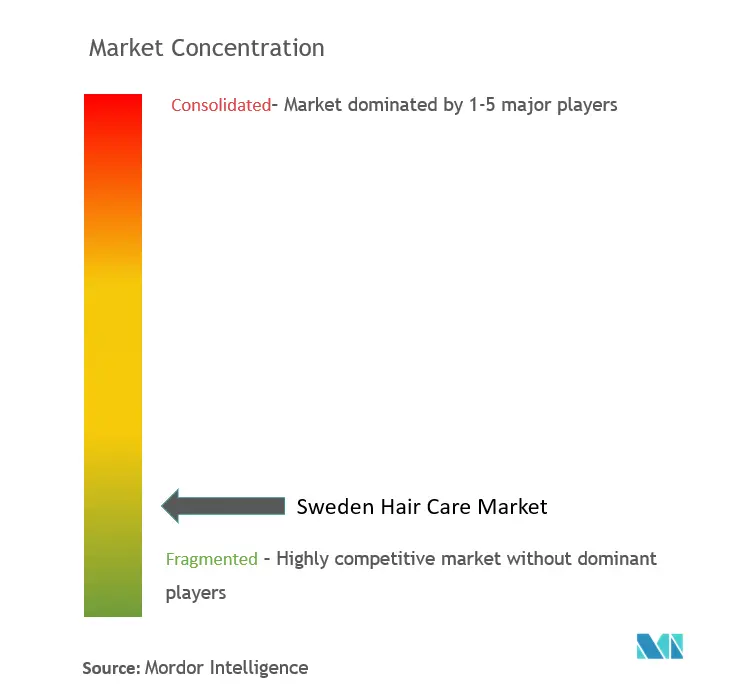 スウェーデンのヘアケア市場集中度