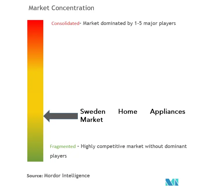 Sweden Home Appliances Market Concentration