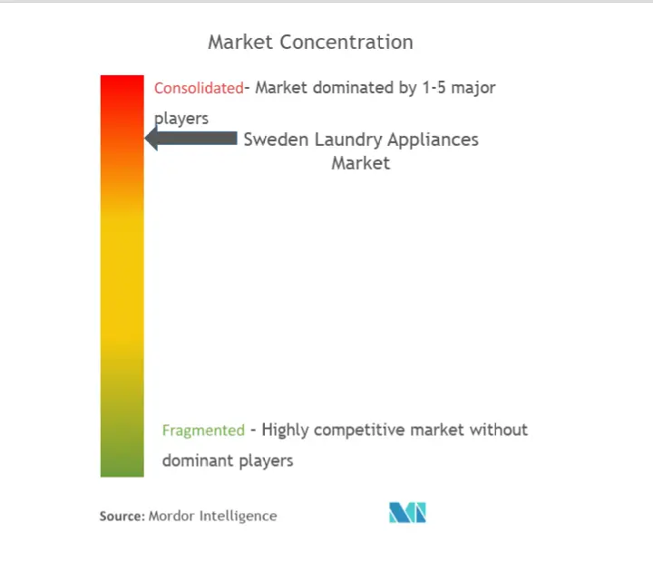 スウェーデンの洗濯家電市場集中度