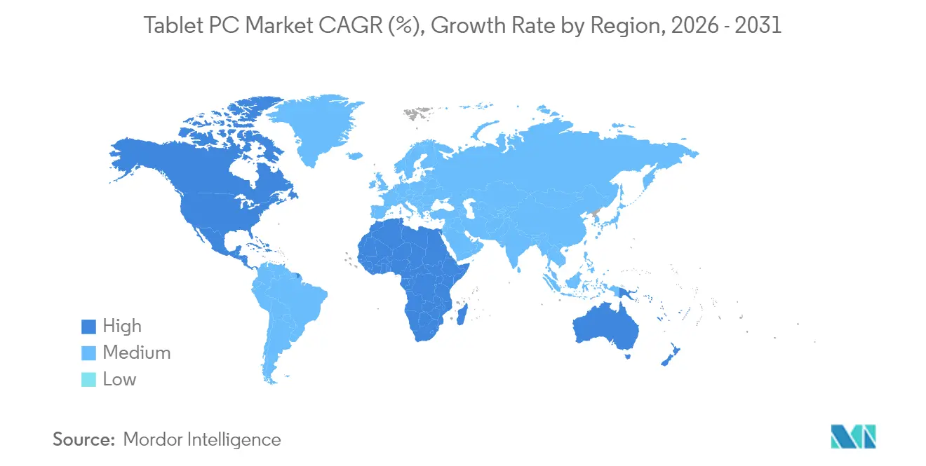 Tablet PC Market Growth Rate by Region