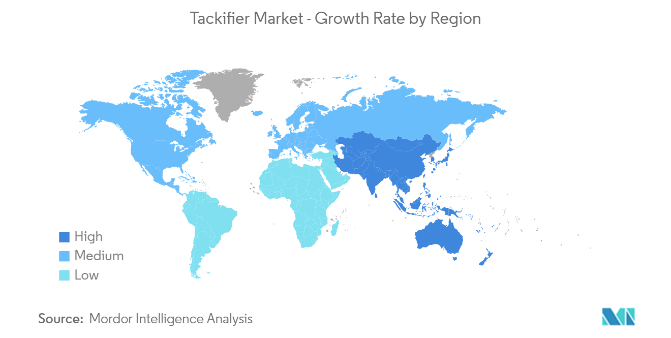 Tackifier Market - Growth Rate by Region