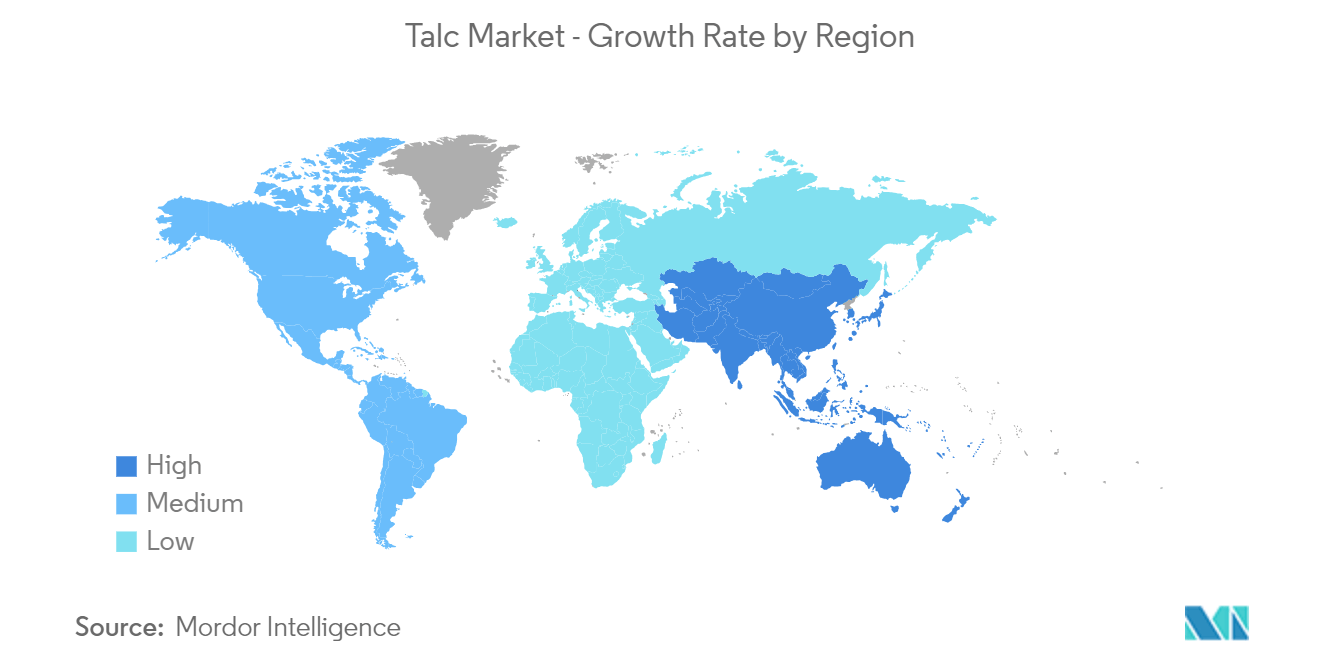 : Talc Market - Growth Rate by Region