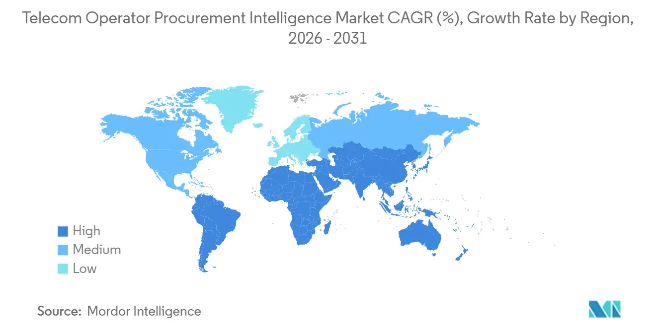 Telecom Operator Procurement Intelligence Market Growth Rate by Region