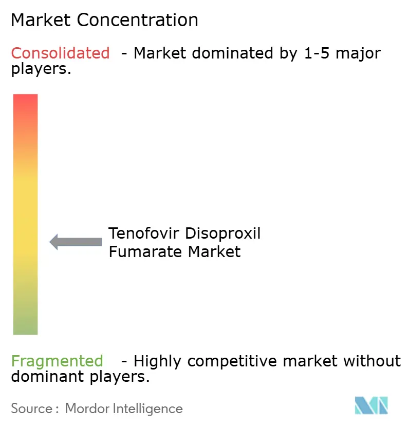 Tenofovir Disoproxil Fumarate Market Concentration