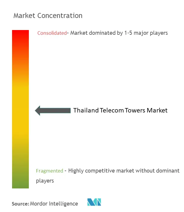 Thailand Telecom Towers Market Concentration