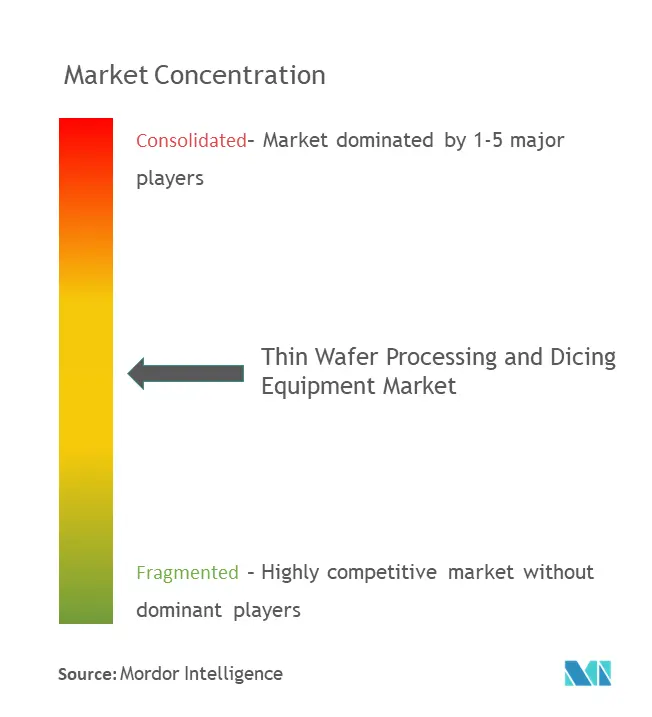 Concentración del mercado de equipos de procesamiento y corte en cubitos de obleas finas