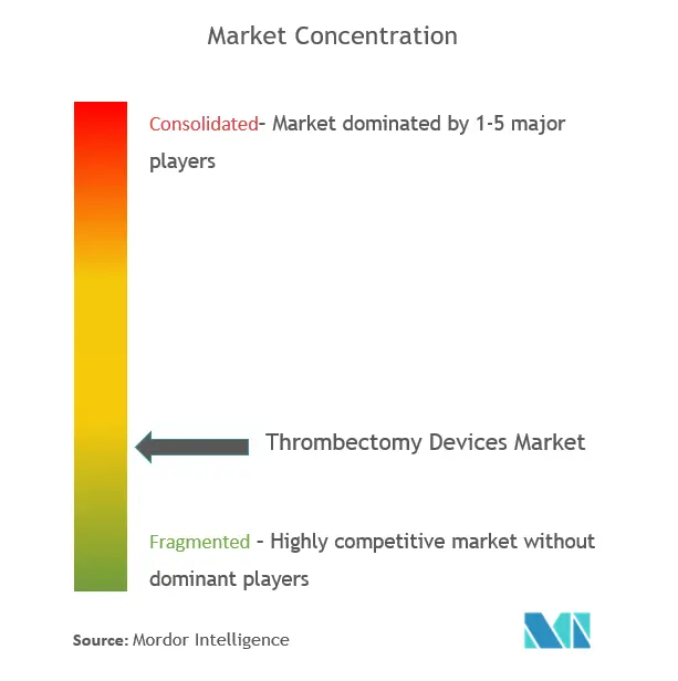 Concentración del mercado de dispositivos de trombectomía