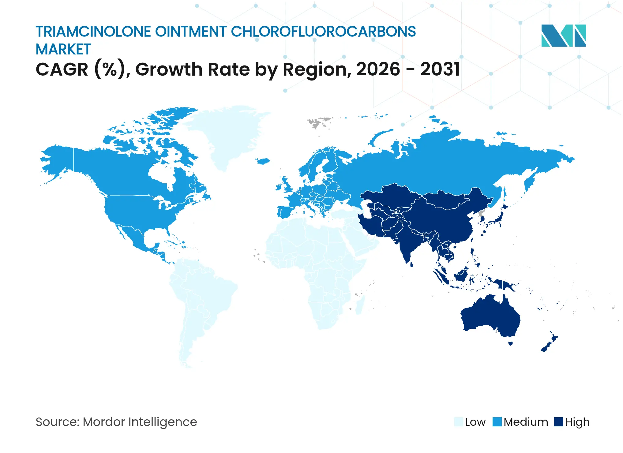 Triamcinolone Ointment Chlorofluorocarbons Market CAGR (%), Growth Rate by Region