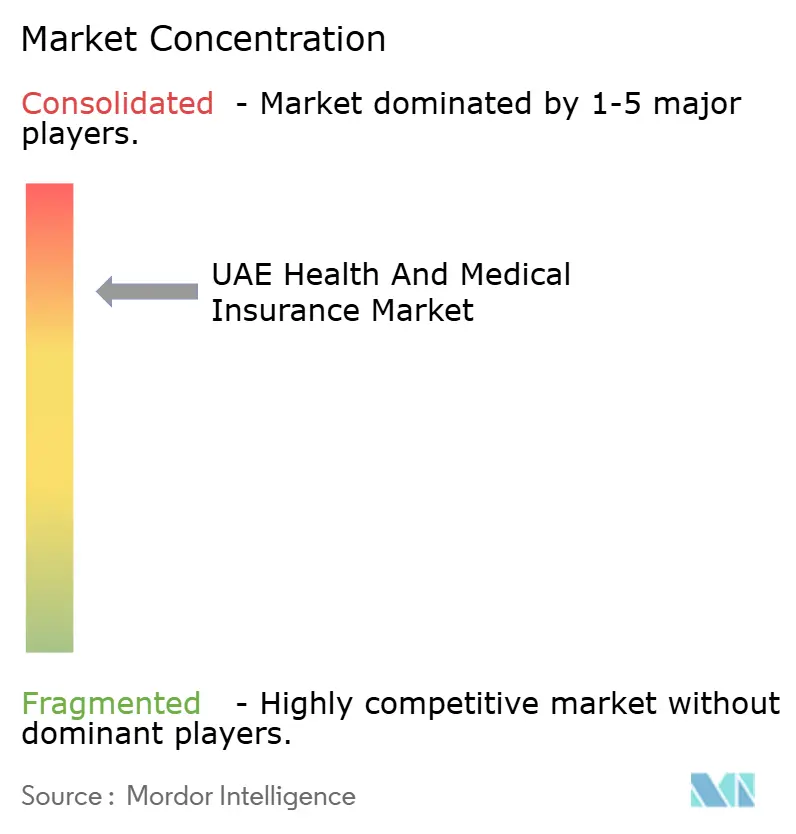 Marktkonzentration im UAE-Markt für Gesundheits- und Krankenversicherungen