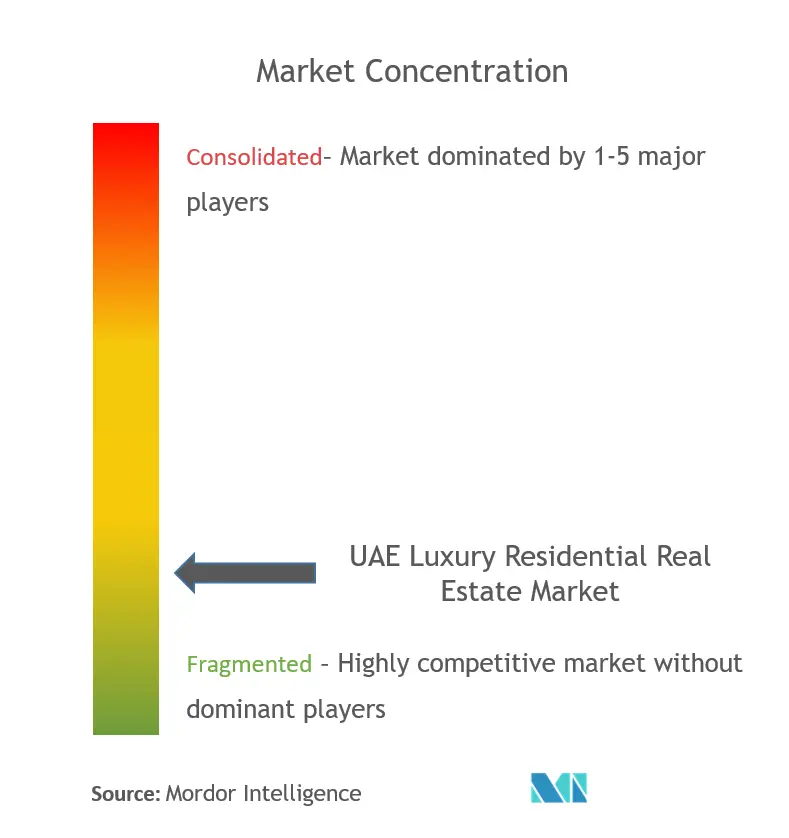 UAE Luxury Residential Real Estate Market - Market Concentration