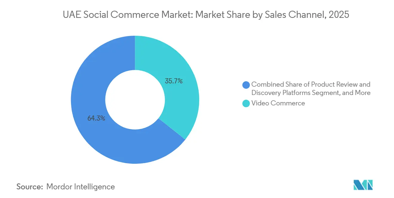 UAE Social Commerce Market Share by Sales Channel, 2025