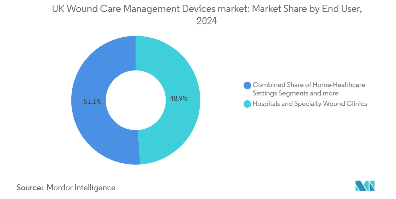 UK Wound Care Management Devices market: Market Share by End UserUK Wound Care Management Devices market: Market Share by End User