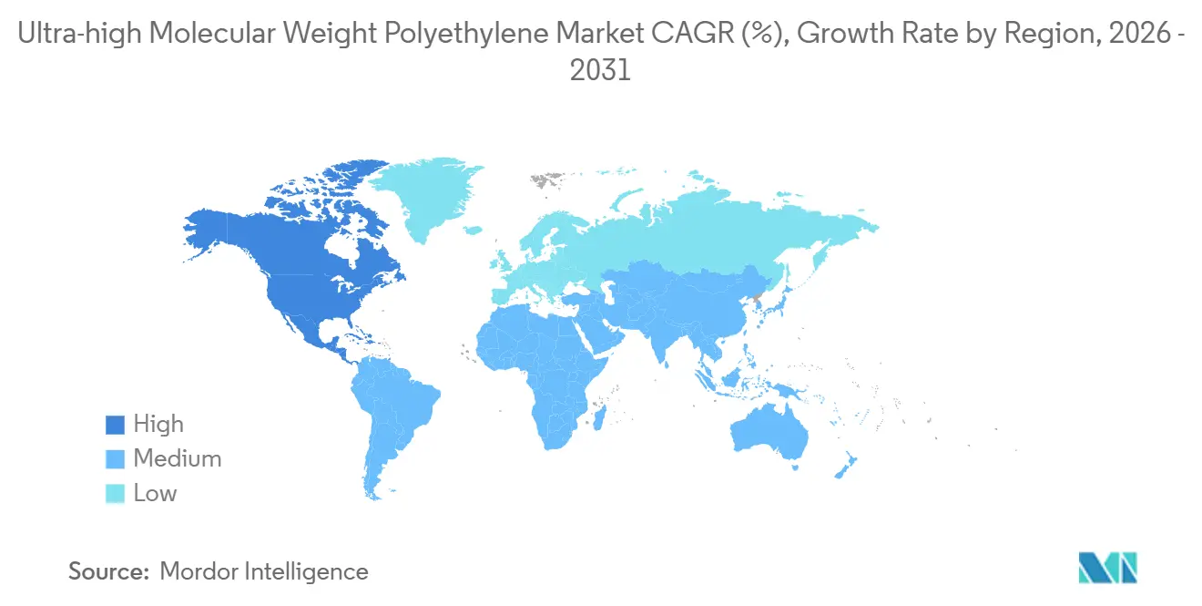 Ultra-high Molecular Weight Polyethylene Market CAGR (%), Growth Rate by Region