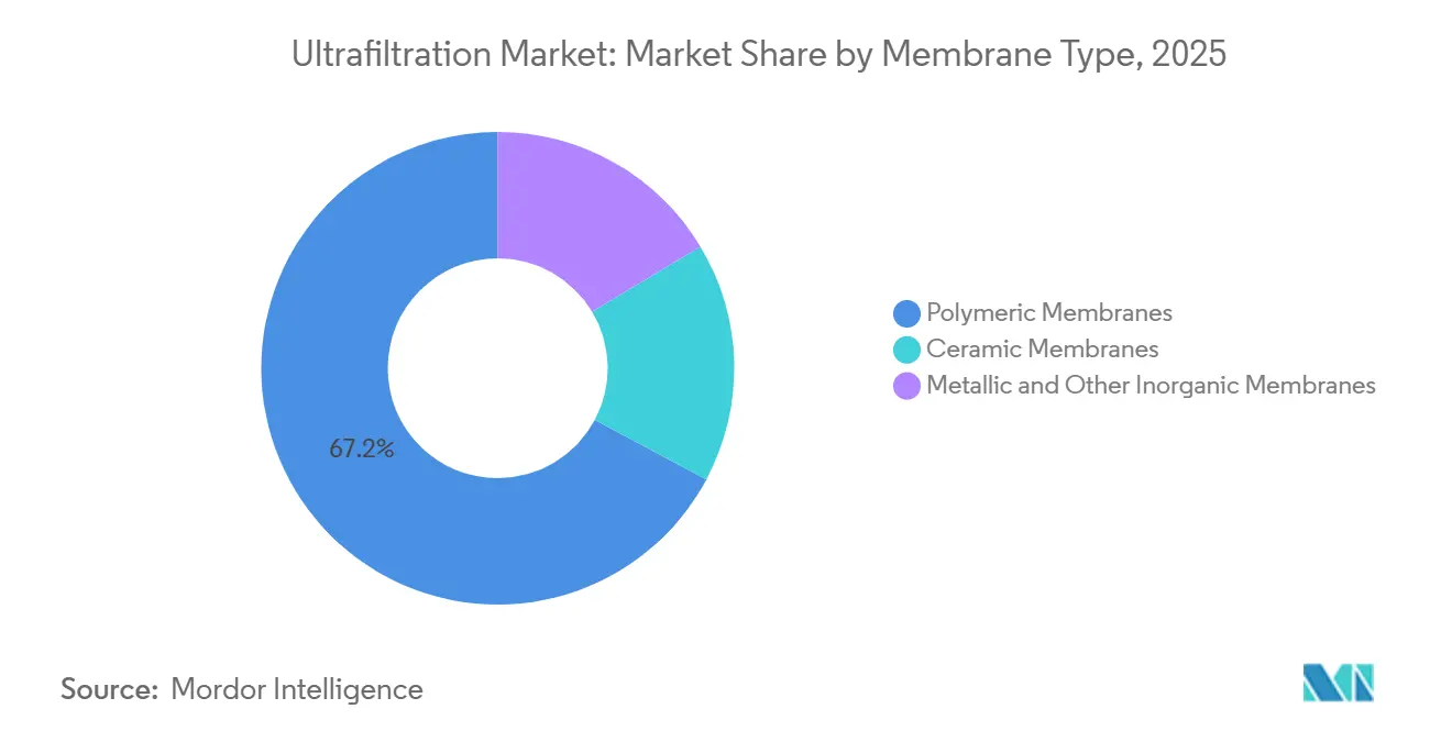 Ultrafiltration Markt: Marktanteil nach Membrantyp