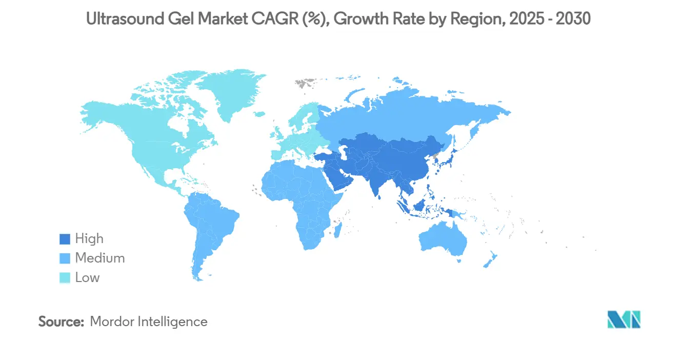 초음파 젤 가상 바카라 CAGR(%), 지역별 성장률