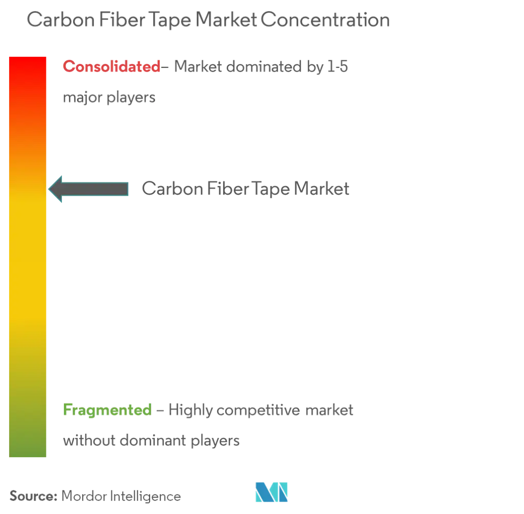 Cinta de fibra de carbonoConcentración del Mercado