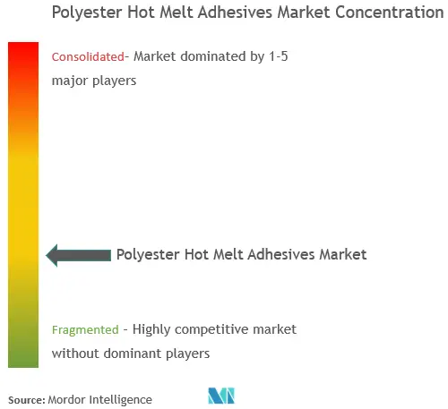 Adhésifs thermofusibles en polyesterConcentration du marché