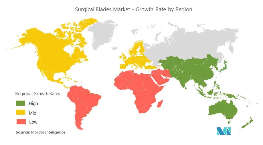 Surgical Blades market Growth by Region