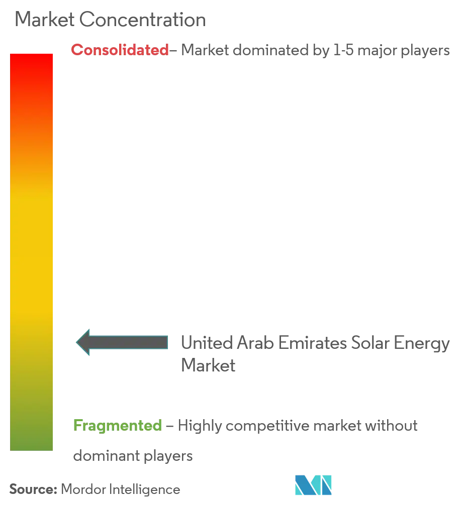 Energía solar de los Emiratos Árabes UnidosConcentración del Mercado