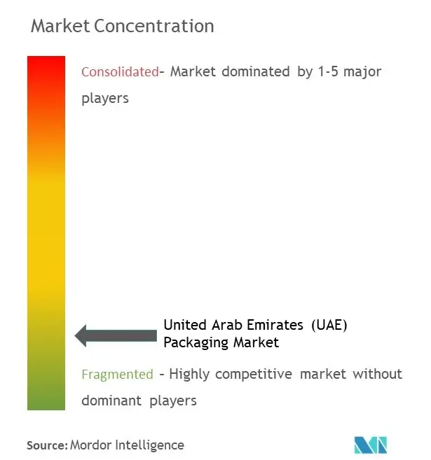 アラブ首長国連邦 (U​​AE) の使い捨て (使い捨て) 包装市場集中度