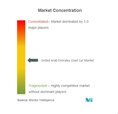 アラブ首長国連邦の中古車市場集中度
