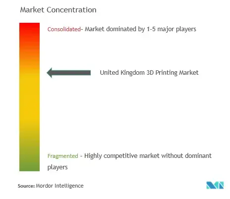 United Kingdom 3D Printing Market Concentration