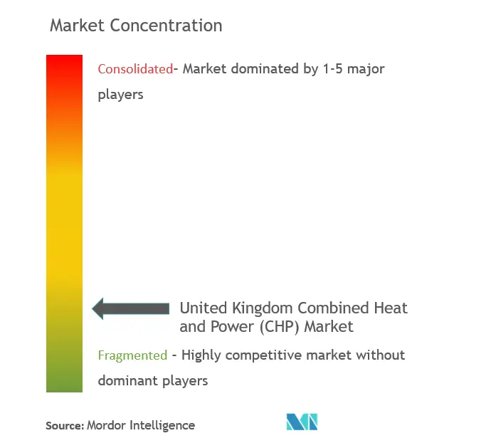 Marktkonzentration für Kraft-Wärme-Kopplung (KWK) in Großbritannien