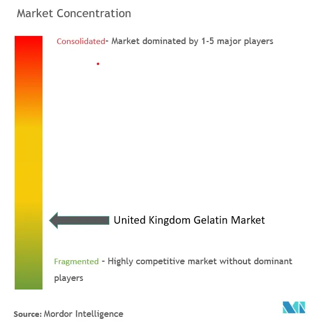 Concentración del mercado de gelatina en el Reino Unido