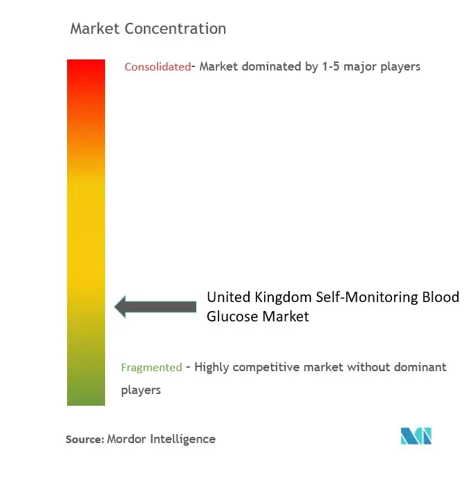 Concentración del Mercado de Automonitoreo de Glucosa en Sangre del Reino Unido