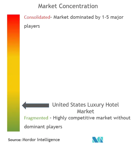 Concentration du marché de l'hôtellerie de luxe aux États-Unis