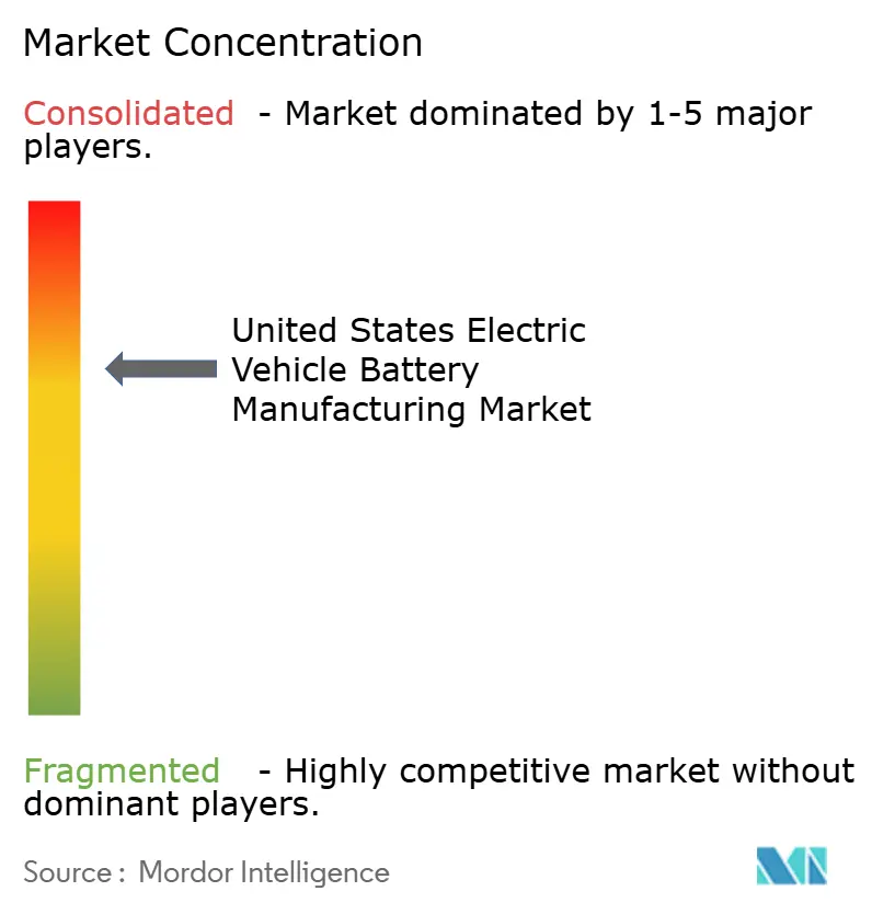 Marktkonzentration im US-amerikanischen Markt für die Herstellung von Elektrofahrzeugbatterien