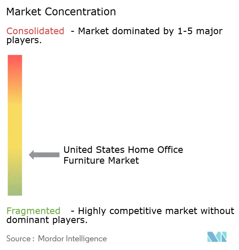 United States Home Office Furniture Market Concentration