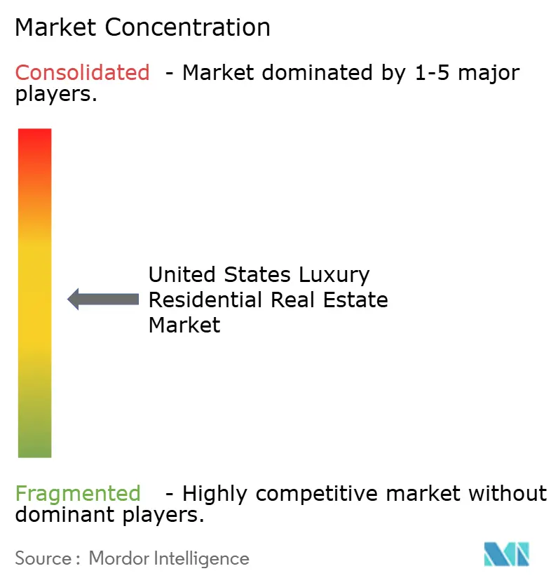 US Luxury Residential Real Estate Market Concentration