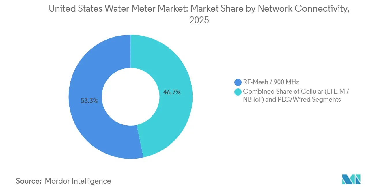 United States Water Meter Market: Market Share by Network Connectivity