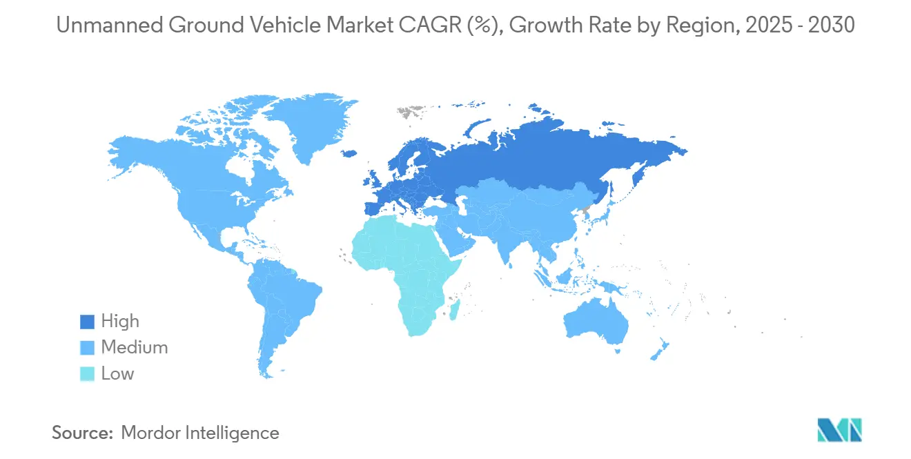 Unmanned Ground Vehicle Market CAGR (%), Growth Rate by Region