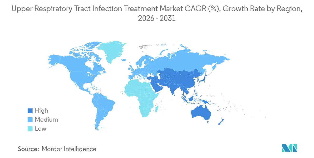 Upper Respiratory Tract Infection Treatment Market Growth Rate by Region
