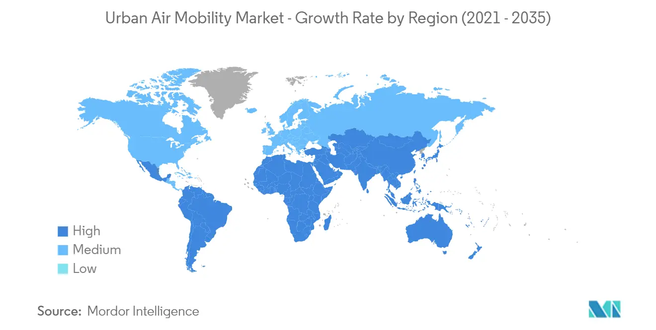  Urban Air Mobility Market Growth by Region