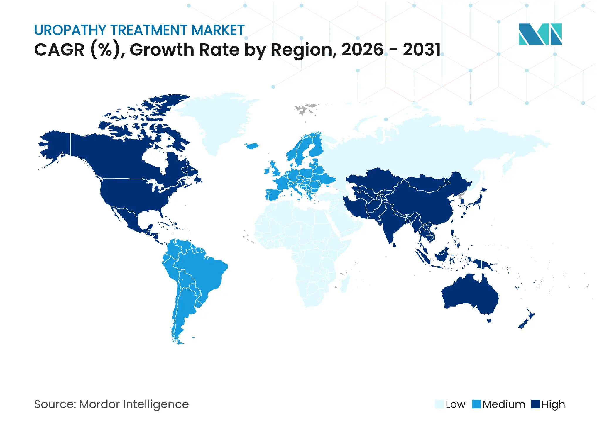 Uropathy Treatment Market CAGR (%), Growth Rate by Region