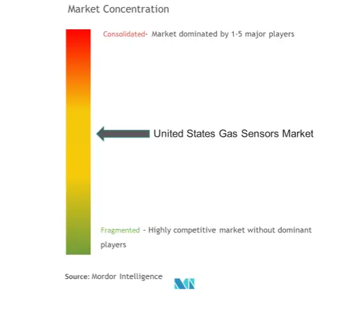 Mercado de Sensores de Gás dos Estados Unidos - Concentração de Mercado.png