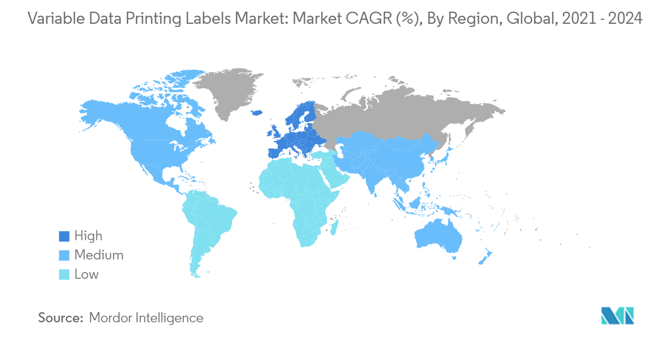 Variable Data Printing Labels Market: Market CAGR (%), By Region, Global