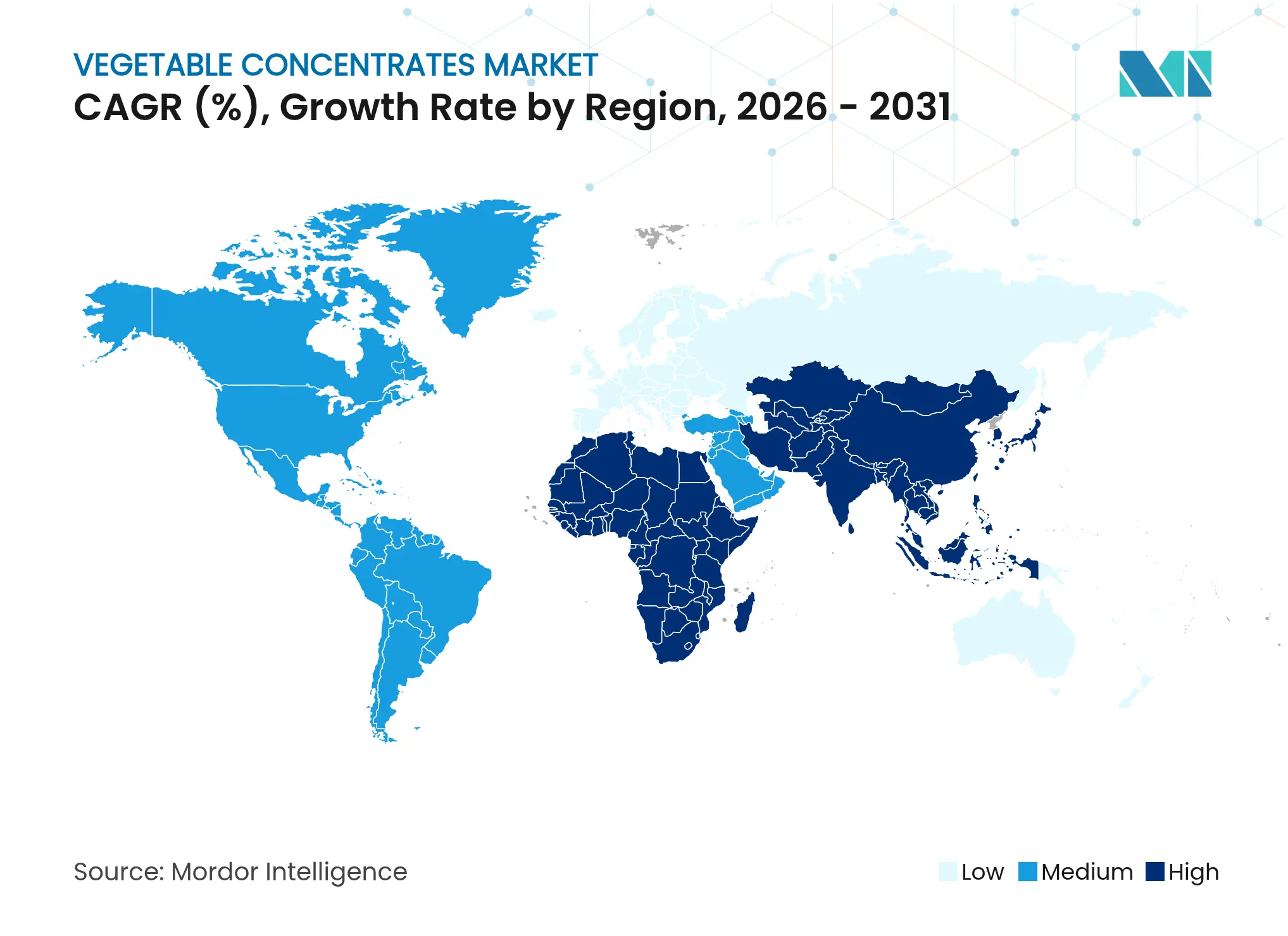 Vegetable Concentrates Market CAGR (%), Growth Rate by Region